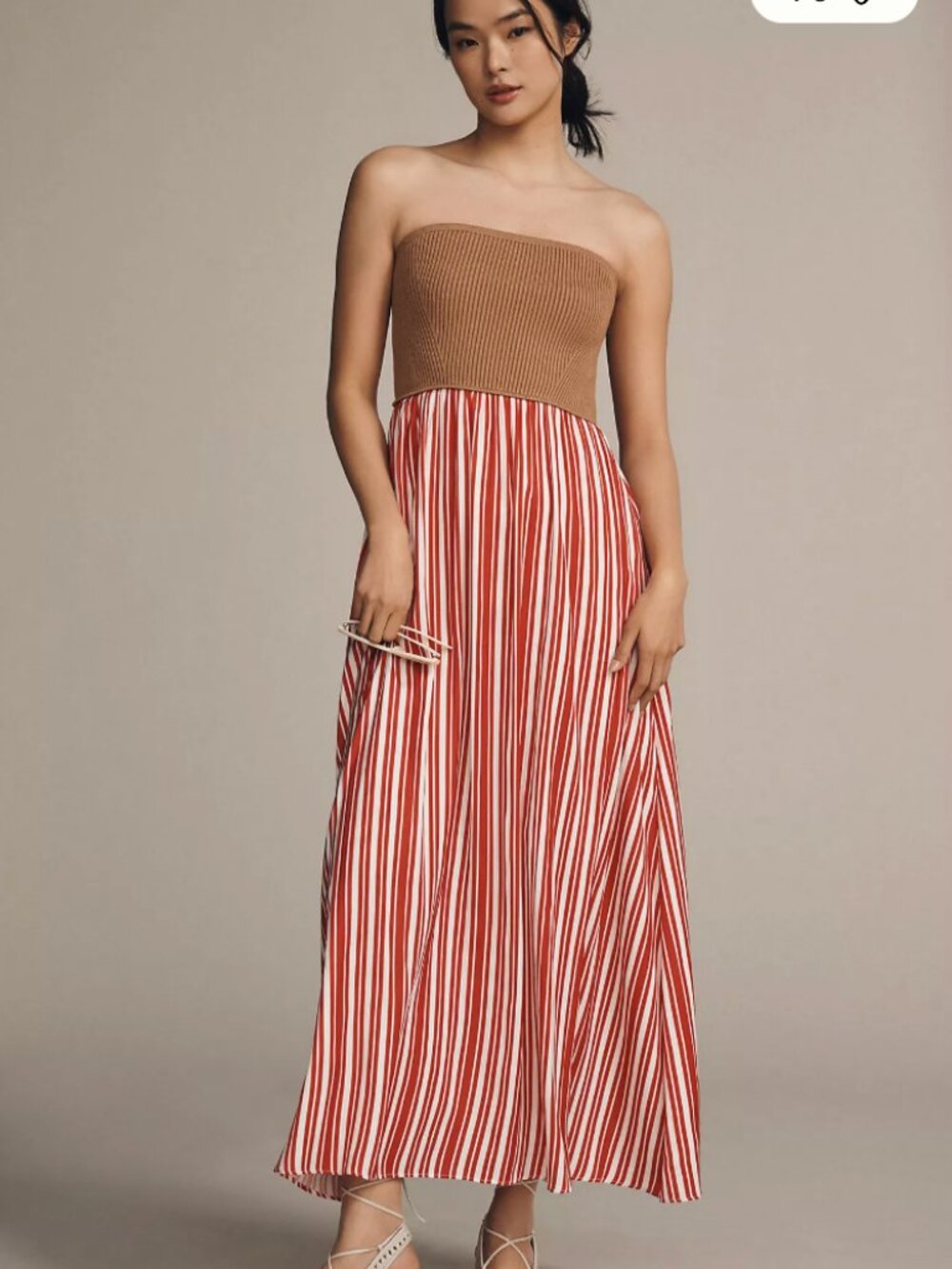 Anthro Strapless Thea Maxi Dress